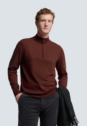 NO EXCESS HALF ZIP  COLOURED MELANGE - Trui - orange red