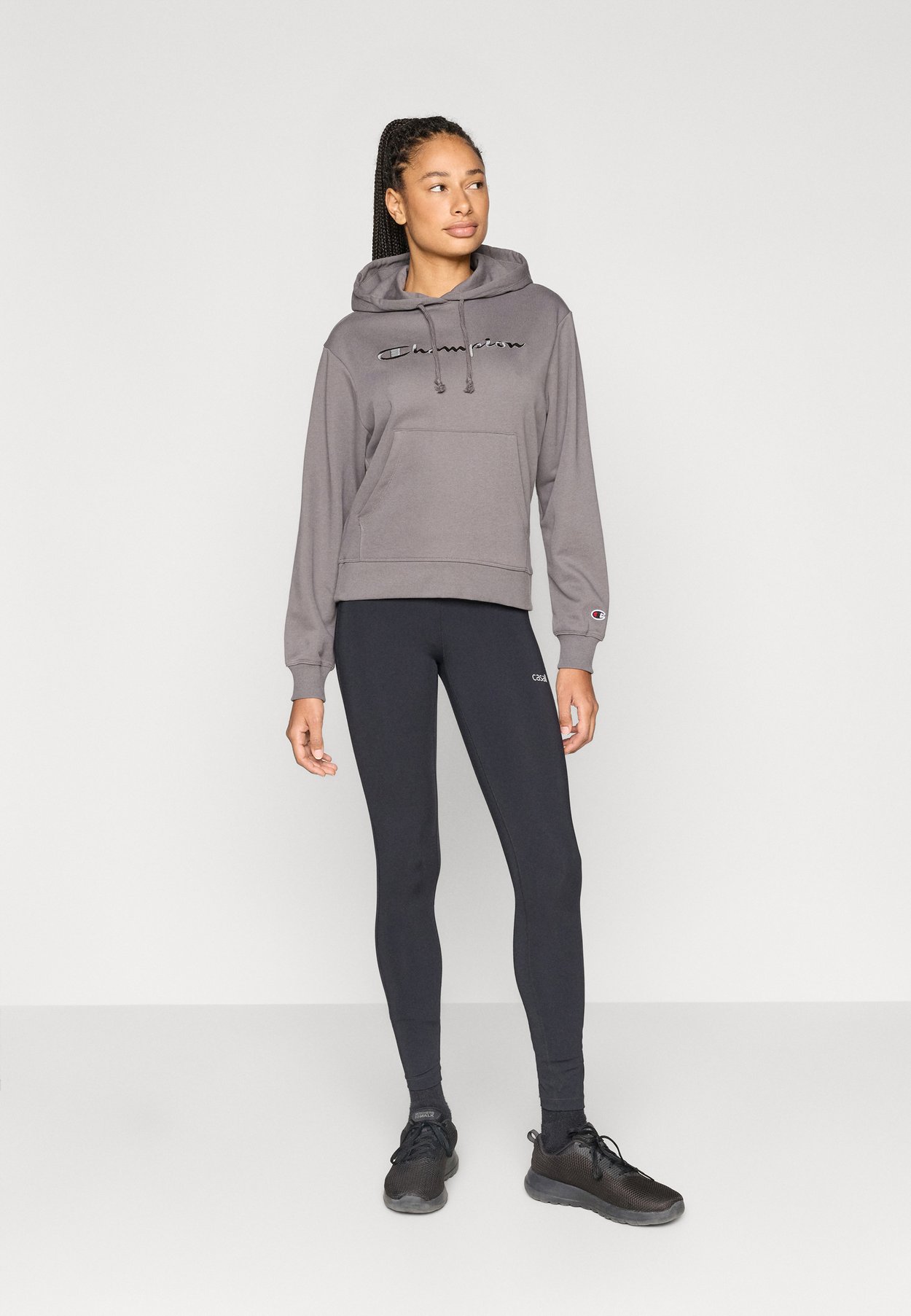 ICONS TONAL HOODIE SWEATSHIRT WITH BIG LOGO