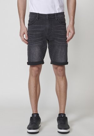 CINCO BOLSILLO - Denimové šortky - black denim