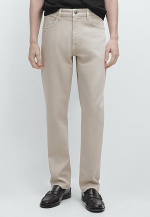 Straight leg jeans - beige