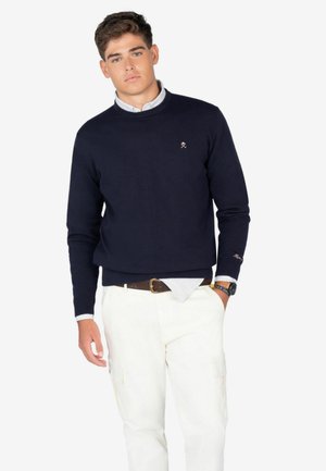 ICON ROUND NECK - Jersey de punto - navy blue