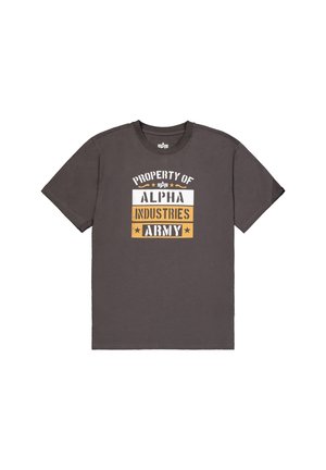Alpha Industries, ALPHA INDUSTRIES MEN - T-SHIRTS ARMY PROPERTY T-SHIRT - T-Shirt print - vintage grey