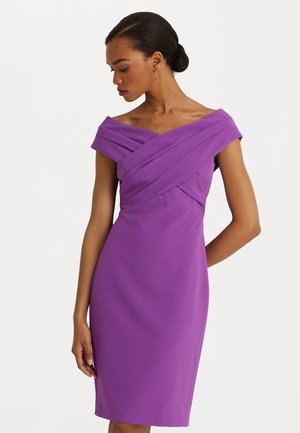 CREPE OFF THE SHOULDER COCKTAIL DRESS - Cocktail dress / Party dress - purple jasper