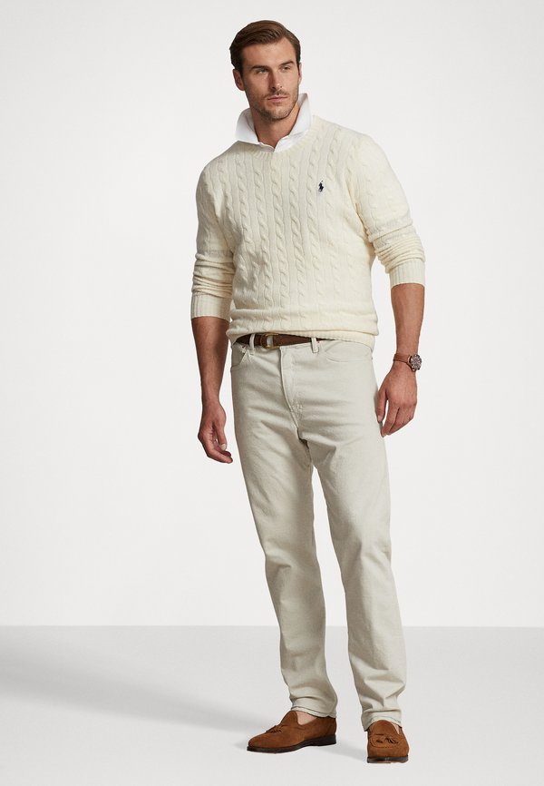 CABLE KNIT WOOL CASHMERE JUMPER - Jumper - andover cream2