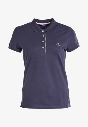 CONTRAST COLLAR SS PIQUE - Polo - evening blue