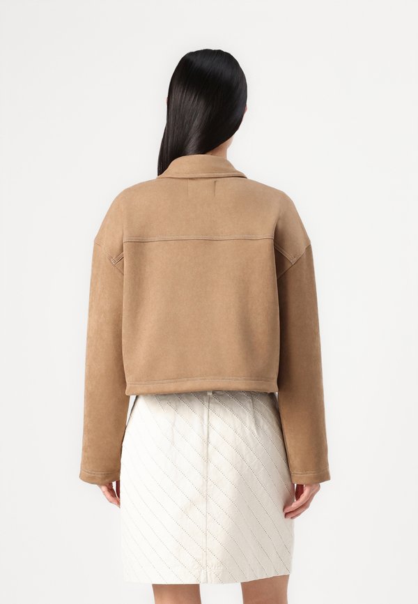 ONLSTINA LIFE CC PNT - Faux leather jacket - cocoa créme2