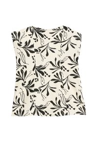 T-shirt Donna Marks & Spencer Per Una – Mix Lino E Viscosa, Stampa Floreale, Avorio Naturale