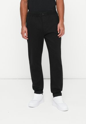 ISAAC BRUSHED CHINO - Chinos - black