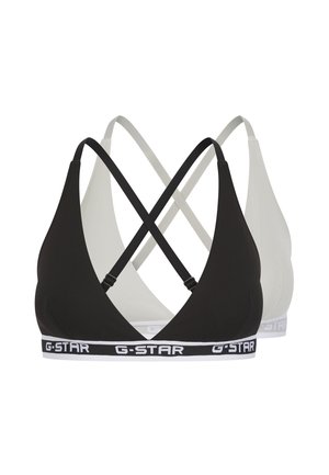 G-Star Raw, AQUAMARINE 2 PACK - Sujetador sin aros - black light grey marl