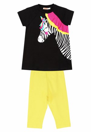 SET ZEBRACORN - Leggings - Hosen - black yellow white