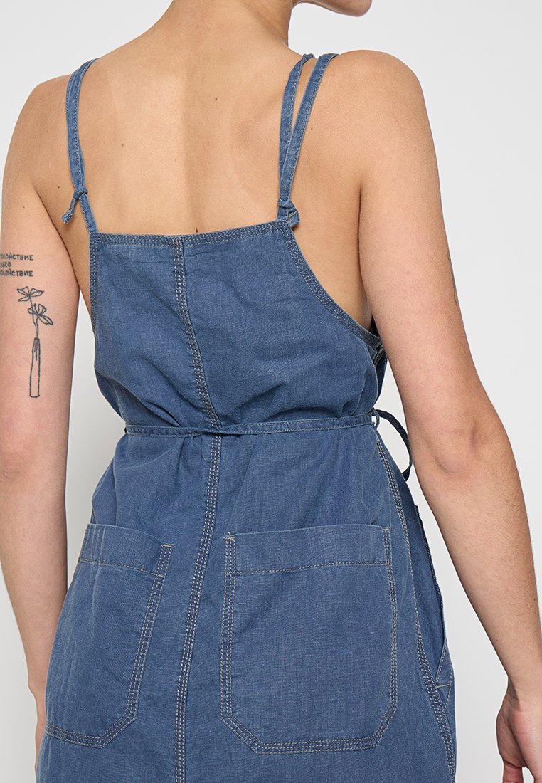 white christmas dresses Sunset Dreams: Strapless Gradient Denim Dress for Women – Canary Houze main image 0
