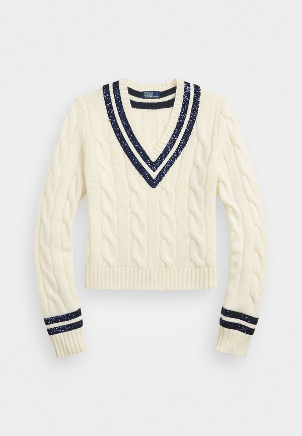 CABLE WOOL-CASHMERE CRICKET SWEATER - Jumper2