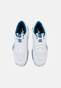 Mizuno WAVE PHANTOM 3 - Handballschuh - white/moroccan blue/silver