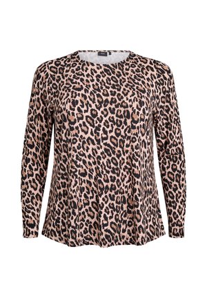 Zizzi Long sleeved top - brown leopard