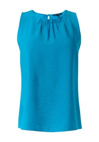 comma MUSTERSTRUKTUR UND ELASTISCHEM AUSSCHNITT - Camicetta - ozeanblau