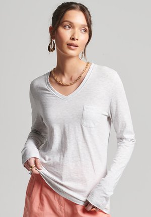 LONG SLEEVE POCKET - Long sleeved top - ice marl