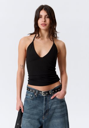 Weekday HALTER - Topper - black