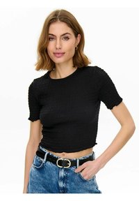 ONLY MIT KURZEN ÄRMELN GESMOKTES - Blůza - black