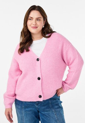 MIT V-AUSSCHNITT - Cardigan - bonbon mel