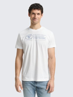TOM TAILOR LOGO PRINT - Camiseta estampada - white