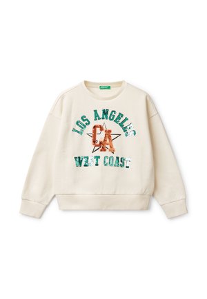 WITH SEQUINS - Sweatshirt - white