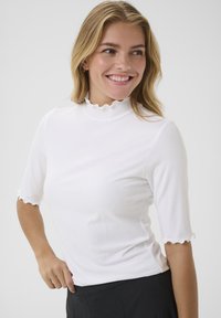 Cream TURTLE NECK - T-paita - snow white