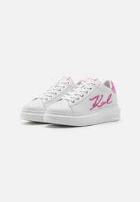 KARL LAGERFELD KAPRI SIGNIA LACE - Baskets basses - white/pink