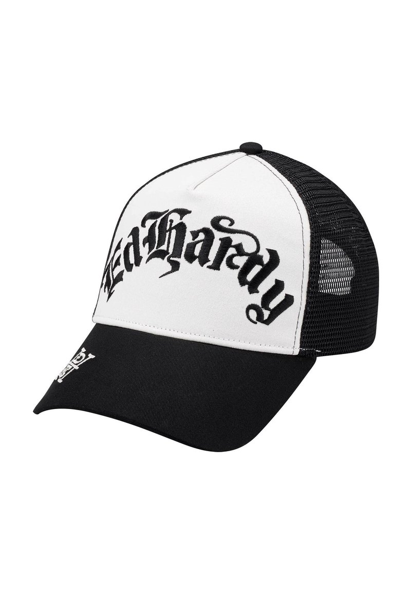 Ed Hardy UNISEX GOTHIC TWILL FRONT - Cap - black white