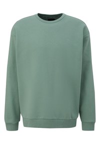 KLASSISCHES MIT LOGO-STICKEREI - Sweater - salbeigrün