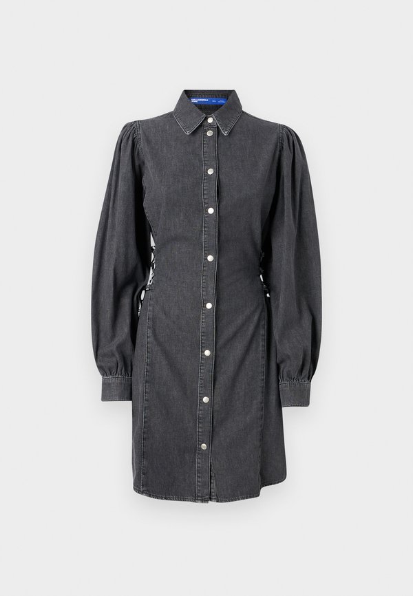 TIED DRESS - Denim dress2