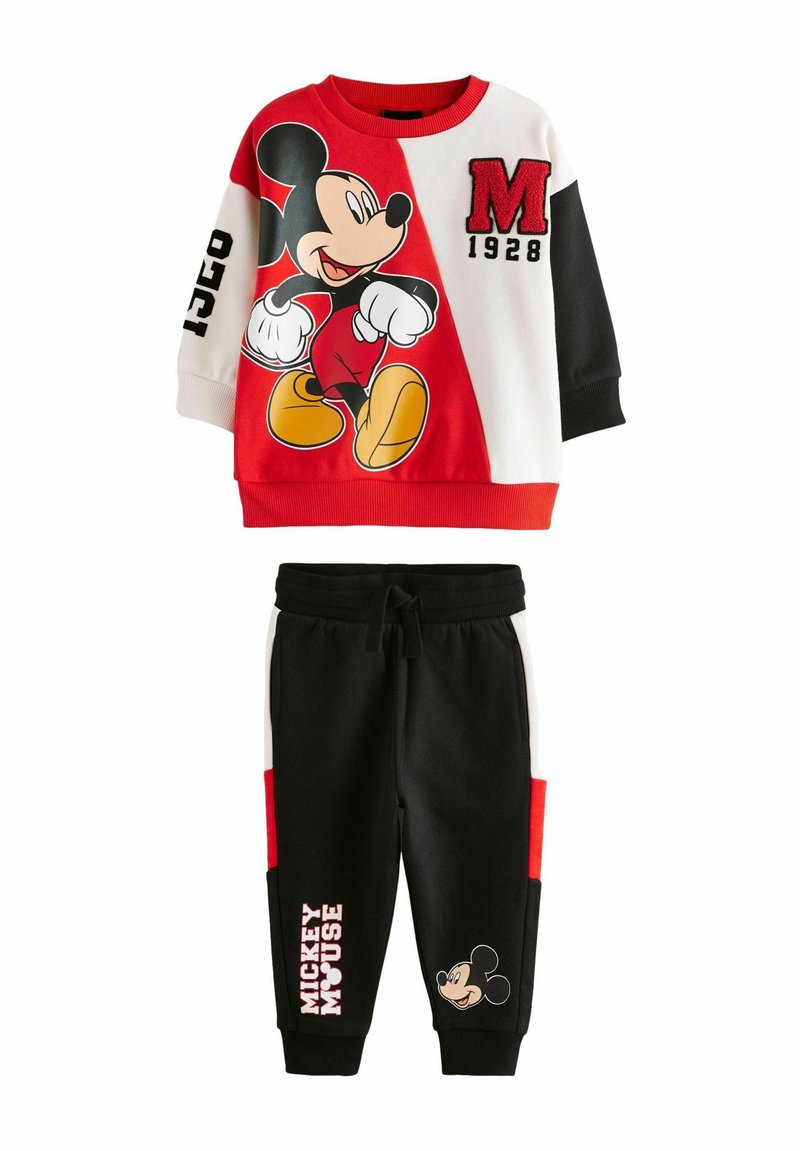 Next MICKEY MOUSE CREW NECK  JOGGERS SET - REGULAR FIT - Träningsset - red black