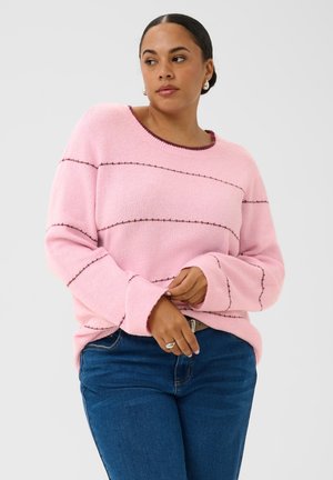 Kaffe Curve, KCELLOISA - Pullover - pink lady red stripe