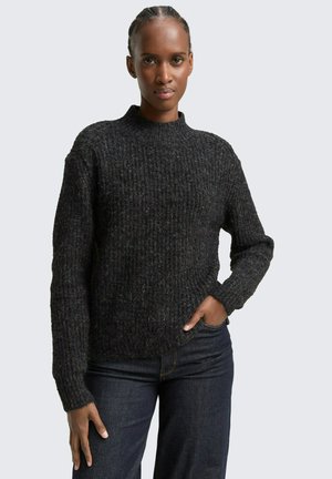 MIT STEHKRAGEN - Pullover - shale grey melange