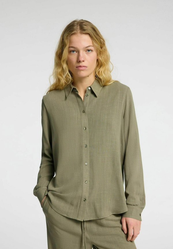 SLFVIVA - Button-down blouse - vetiver2