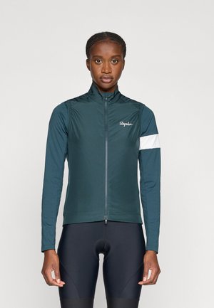 WOMENS CORE GILET - Smanicato - forest green/white
