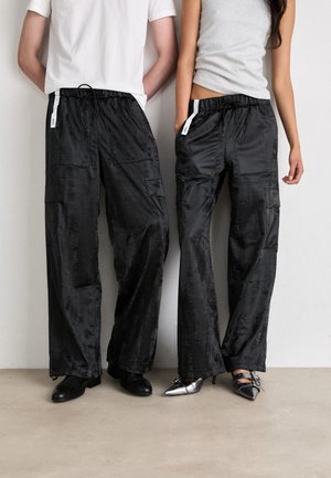RAIN PANTS WIDE UNISEX - Cargo trousers - coal