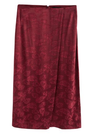 REGULAR FIT - JACQUARD MIDI SARONG - A-lijn rok - burgundy red