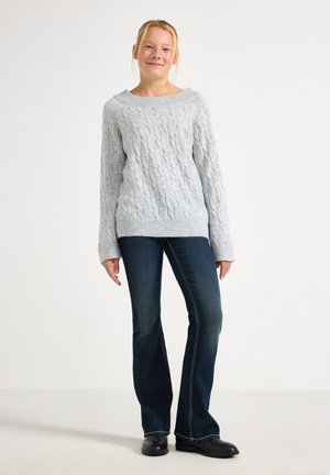 Lindex, LINDEX CABLE-KNIT JUMPER LINDEX - Striktrøje - light grey melange