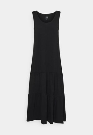 TIERED MAXI - Vestido ligero - true black