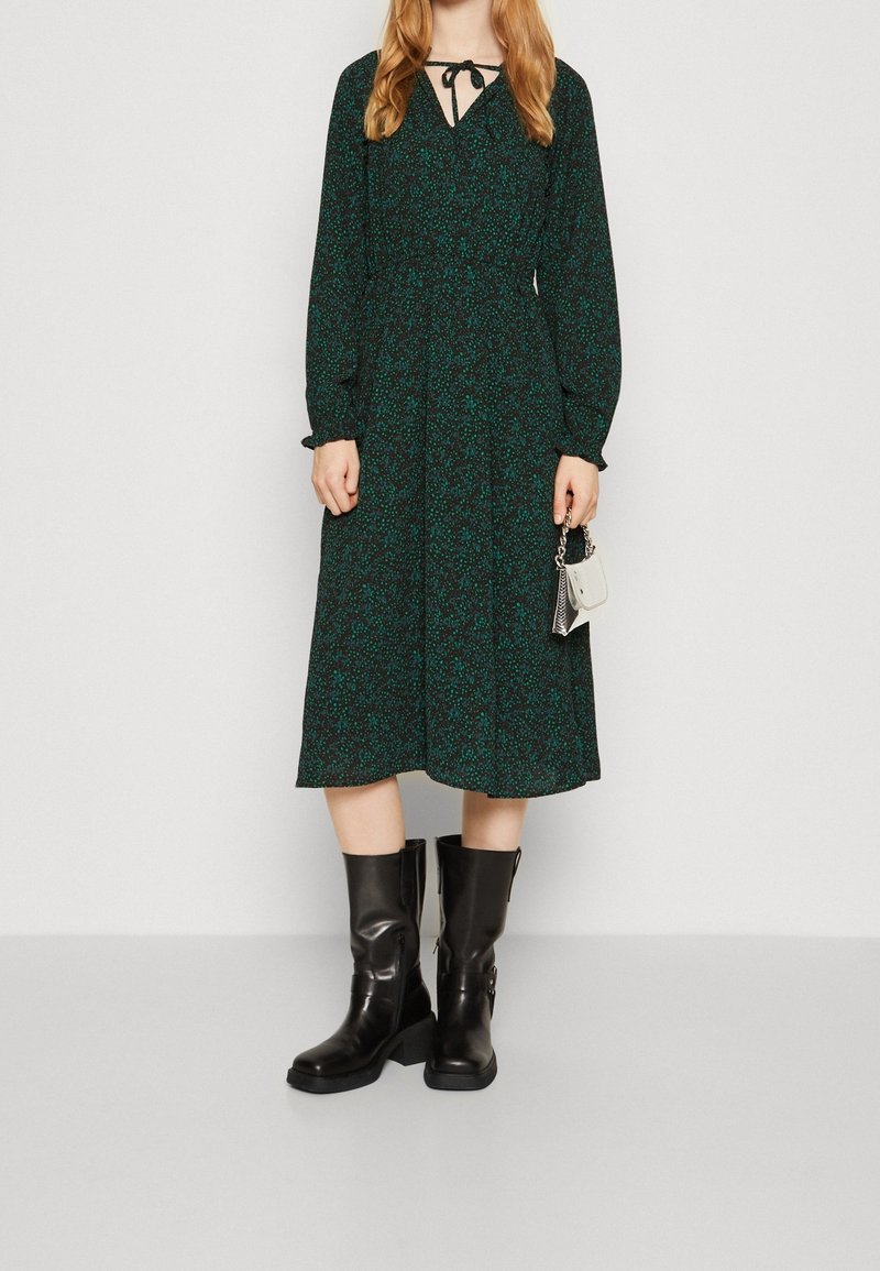 dark green day dress MALI Open Back Maxi Dress in Green- Summer maxi Dress