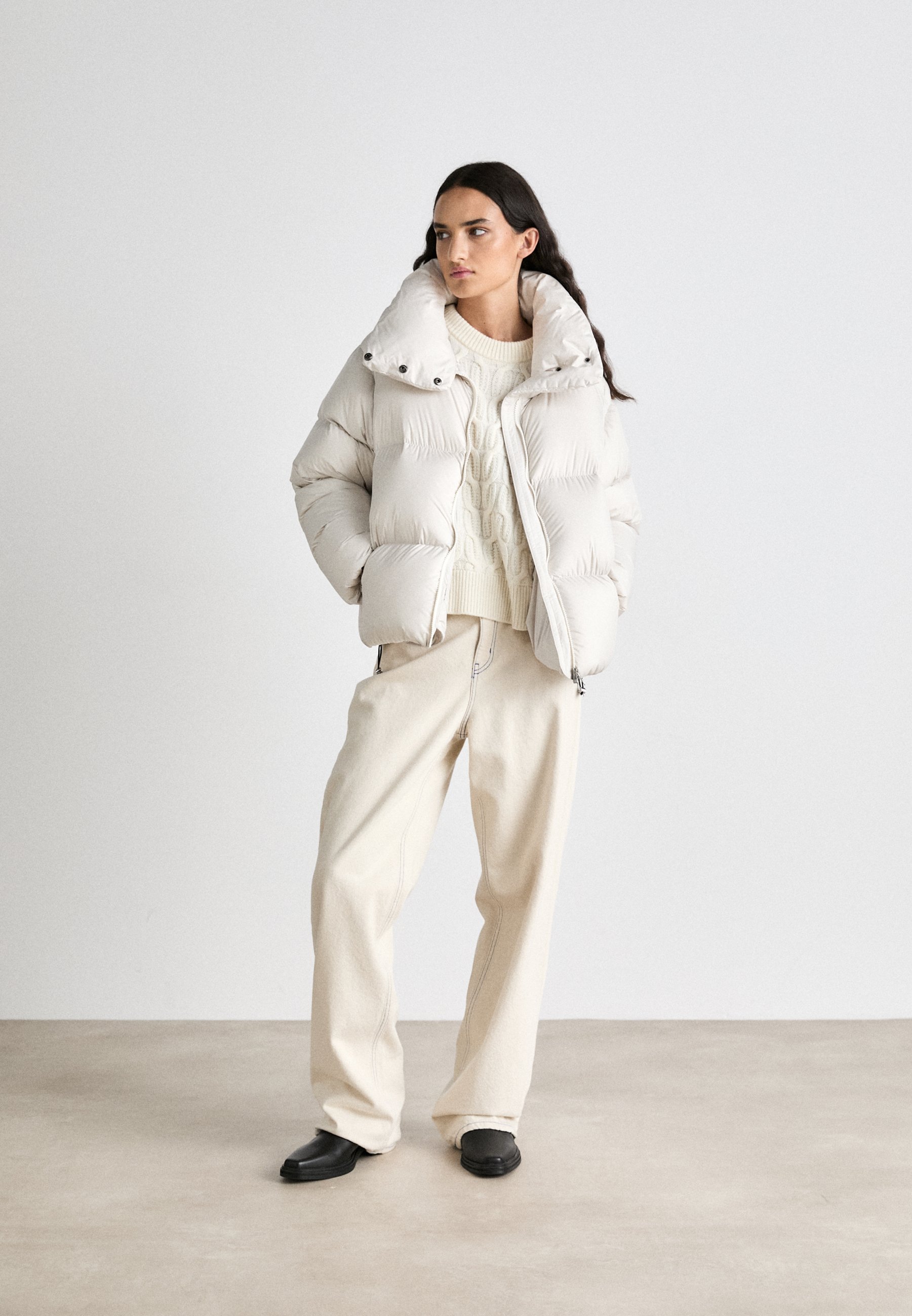 アウターその他 COLMAR Women Outer 22052XX04 INCENSE Beige Hooded jacket in stretch fabric - INCENSE | Colmar