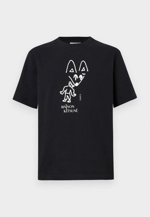 PARTY FOX COMFORT TEE - Nyomott mintás póló - black