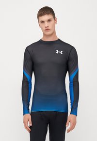 Under Armour HEATGEAR SUBLIMATED CREW - Alsónemű - blue atlantis/black/white