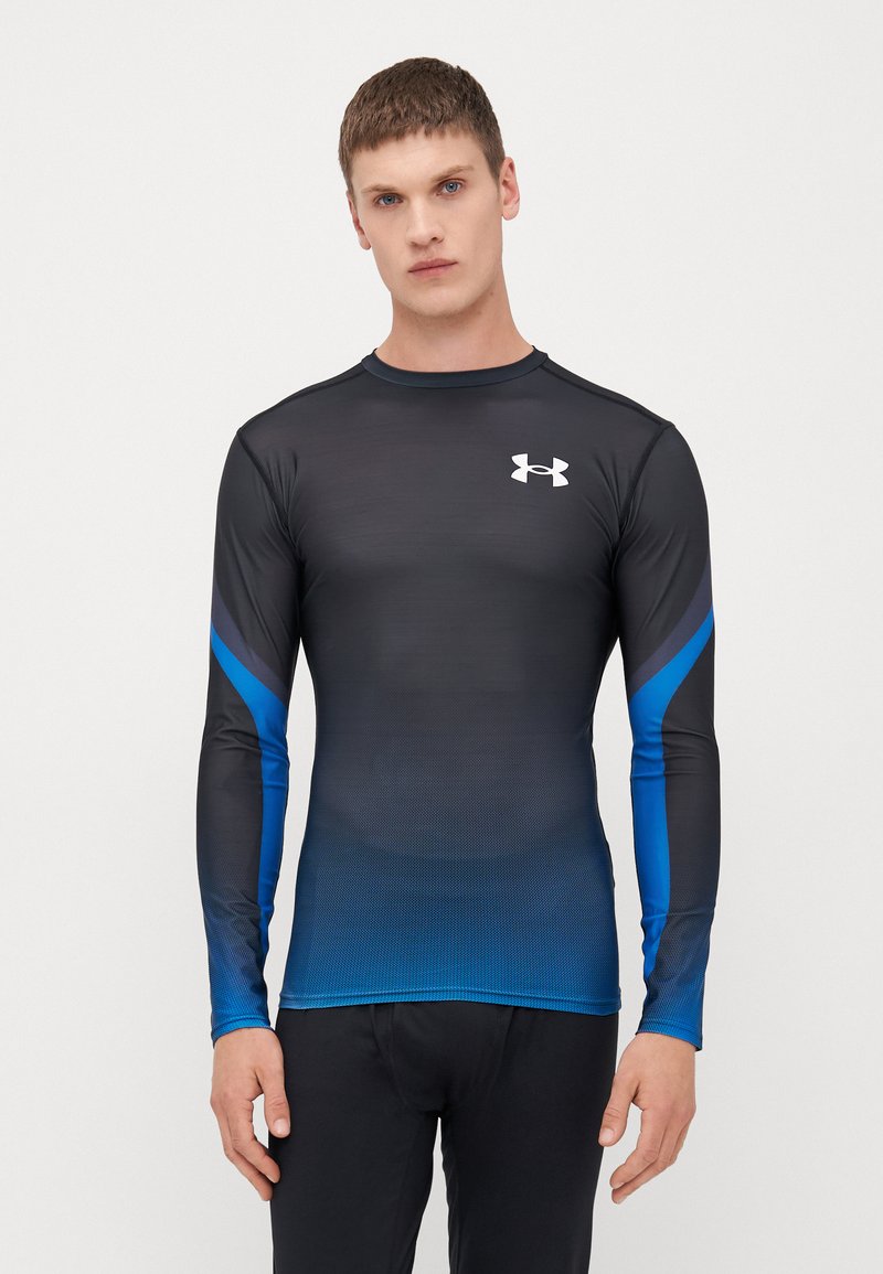 Under Armour HEATGEAR SUBLIMATED CREW - Alsónemű - blue atlantis/black/white