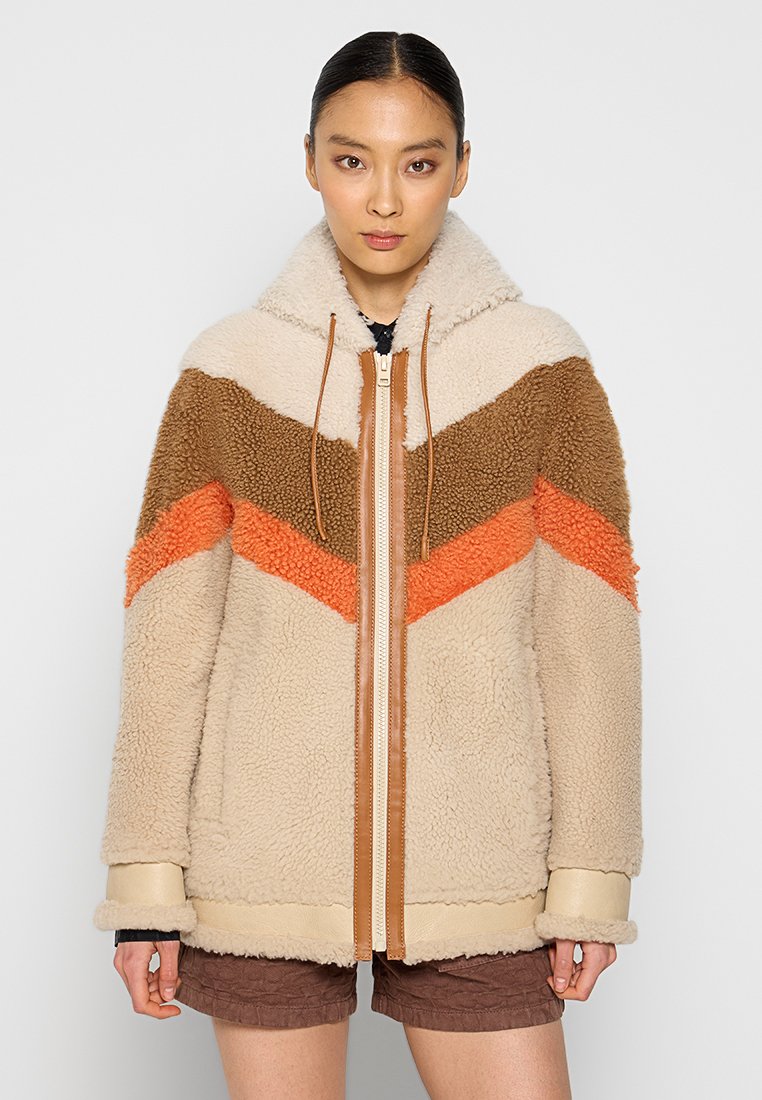 Coach Leren jas beige