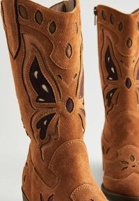 Next REGULAR FIT - Cowboy- / Bikerboots - tan brown suede