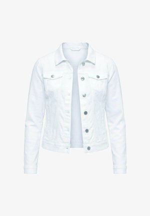 Angel of Style, RHINESTONE LEOPARD DENIM JACKET - Cowboyjakker - white denim