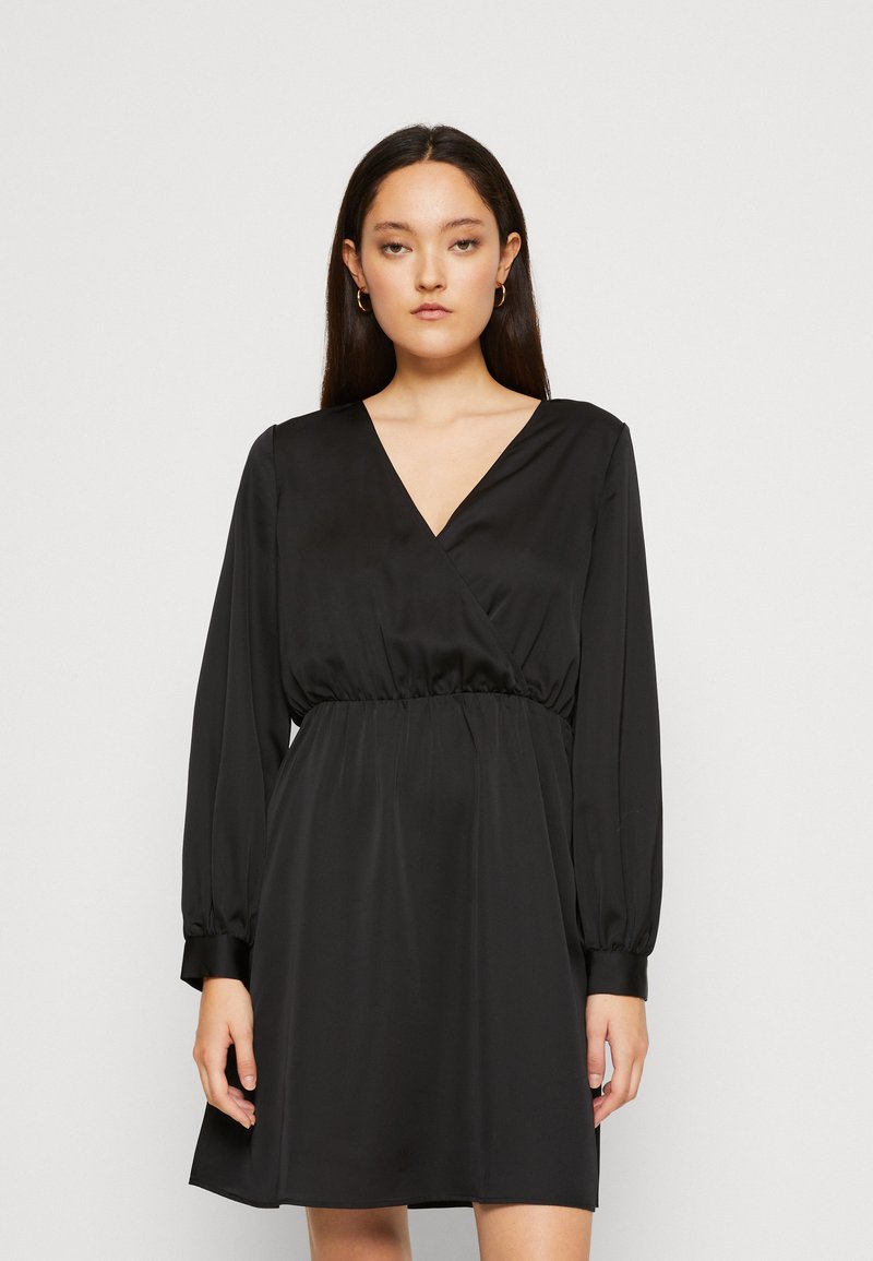 VILA VIELLETTE WRAP DRESS Day dress black Zalando.co.uk