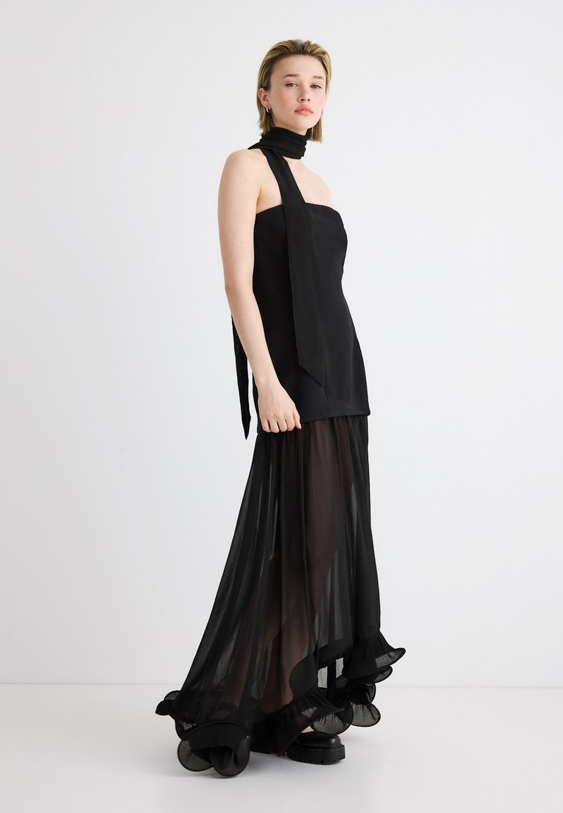 gina ruched frill maxi dress Tricot (GTT28459) adjustable straps for a customizable fit Buy Women's Gina Bacconi Ruched