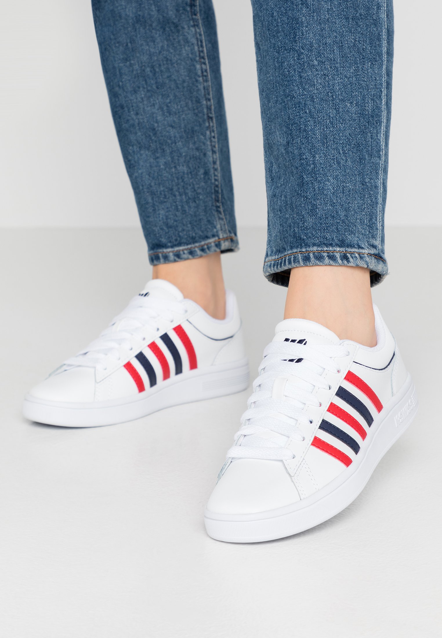 K SWISS COURT WINSTON Joggesko whitered Zalando.no K SWISS COURT WINSTON Joggesko whitepearl Zalando.no